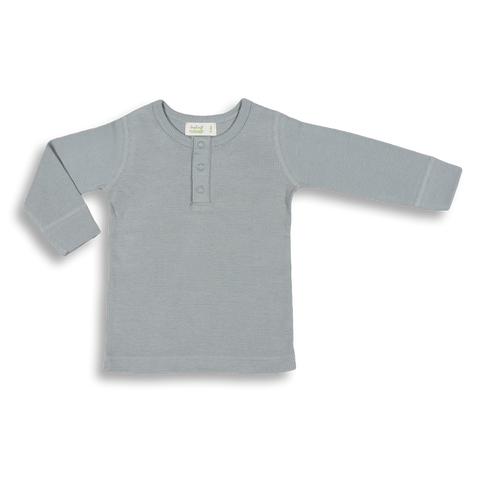 Sapling Child Long Sleeve Waffle Tee - Alpine Grey - Let Them Be Little, A Baby & Children's Boutique