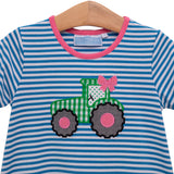 Trotter Street Kids Short Sleeve Dress - Tractor Applique - Let Them Be Little, A Baby & Children's Clothing Boutique