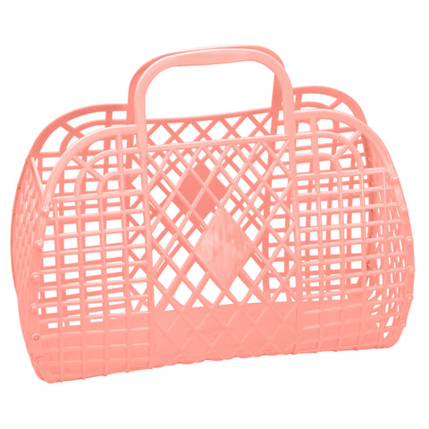 Sun Jellies Retro Basket Large - Peach - Let Them Be Little, A Baby & Children's Clothing Boutique