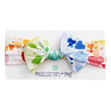 Macaron + Me Bow Headband - Rainbow Hearts - Let Them Be Little, A Baby & Children's Clothing Boutique