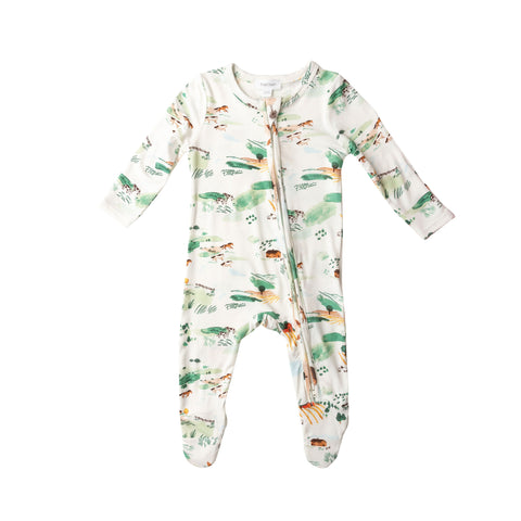 Angel Dear 2 Way Zipper Footie - Scenic Farm - Let Them Be Little, A Baby & Children's Clothing Boutique