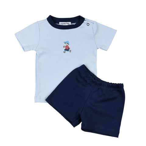 Magnolia Baby Embroidered Shorts Set - Little Ballplayer - Let Them Be Little, A Baby & Children's Clothing Boutique