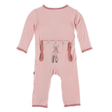 Kickee Pants Applique Zipper Coverall - Baby Rose Ballet - Let Them Be Little, A Baby & Children's Clothing Boutique