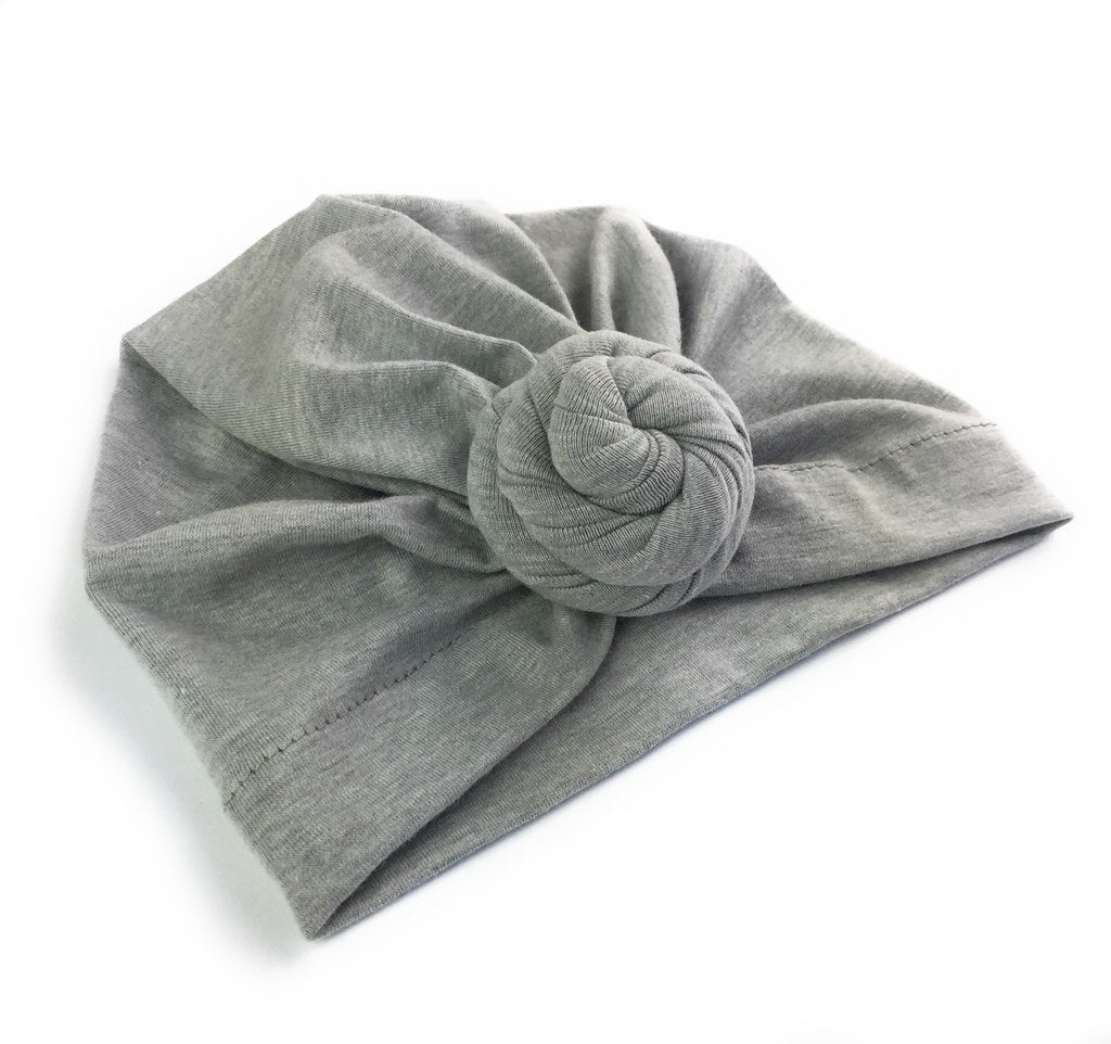 Baby Wisp Infant Turban Knot Hat Grey Let Them Be Little, A
