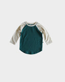 Babysprouts Baseball Tee - Peacock/Natural - Let Them Be Little, A Baby & Children's Clothing Boutique