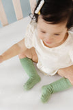 Little Stocking Co. Cable Knit Knee Highs - Basil - Let Them Be Little, A Baby & Children's Clothing Boutique