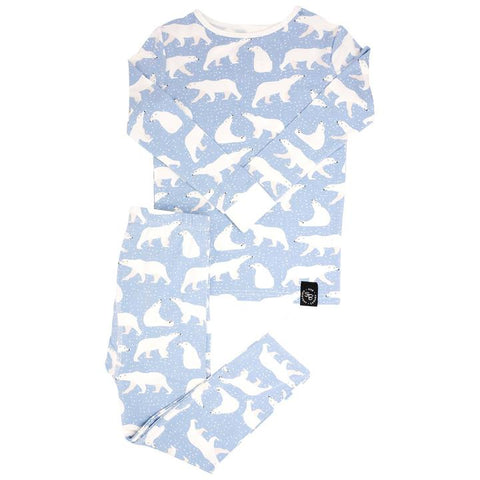 Sweet Bamboo 2 Piece PJ Set - Polar Bear Blue - Let Them Be Little, A Baby & Children's Clothing Boutique