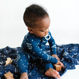 Brave Little Ones Muslin Swaddle - Brave Moon & Stars - Let Them Be Little, A Baby & Children's Boutique