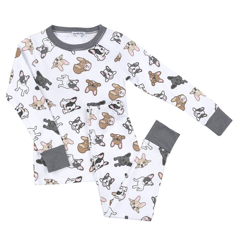 Magnolia Baby Long Sleeve PJ Set - Frenchie - Let Them Be Little, A Baby & Children's Clothing Boutique