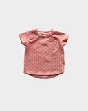 Baby Sprouts Pocket Tee - Dots in Rose - Let Them Be Little, A Baby & Children's Clothing Boutique
