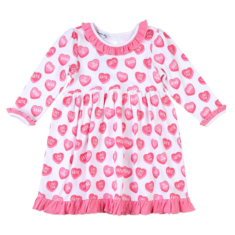 Magnolia Baby Printed Ruffle Long Sleeve Dress - XOXO - Let Them Be Little, A Baby & Children's Clothing Boutique