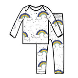 Peregrine 2 Piece Pajama Set -  80's Rainbow Blue - Let Them Be Little, A Baby & Children's Boutique