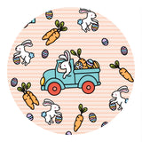 KiKi + Lulu Short Sleeve 2 Piece Set - Easter Bunnies Orange - Let Them Be Little, A Baby & Children's Clothing Boutique
