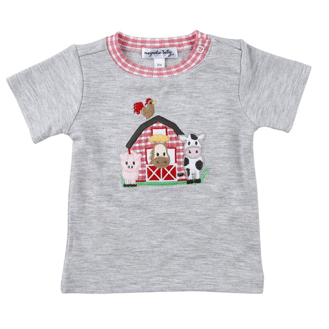 Magnolia Baby Applique Short Sleeve Tee - On The Farm - Let Them Be Little, A Baby & Children's Clothing Boutique