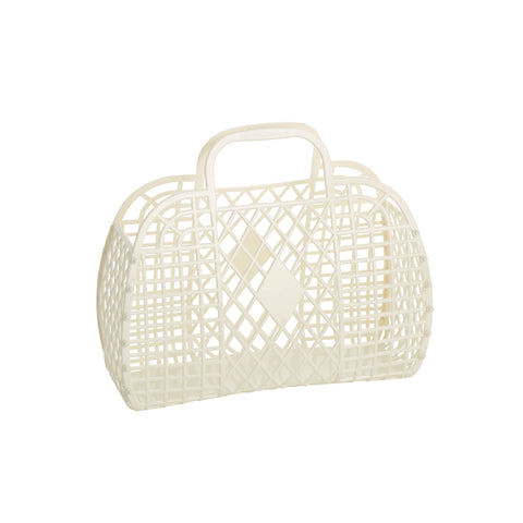 Sun Jellies Retro Basket Small - Cream - Let Them Be Little, A Baby & Children's Clothing Boutique
