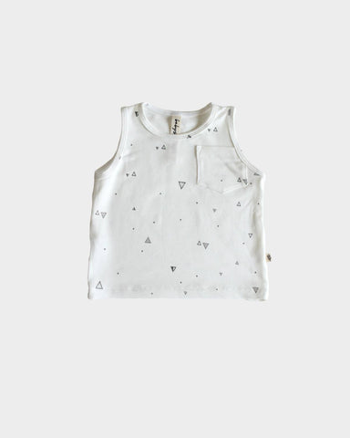 Baby Sprouts Pocket Tank - Triangles - Let Them Be Little, A Baby & Children's Clothing Boutique