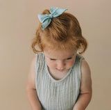 Poppy Knots Edged Bow on Clip - Dusty Pink - Let Them Be Little, A Baby & Children's Boutique