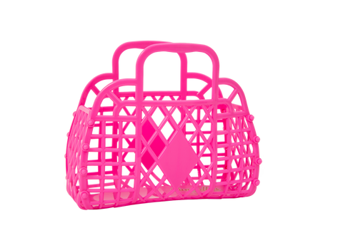 Sun Jellies Retro Basket Mini - Berry Pink - Let Them Be Little, A Baby & Children's Clothing Boutique
