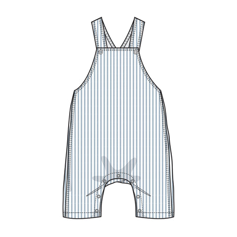 Angel Dear Muslin Overalls - Nautical Ticking Stripe - Let Them Be Little, A Baby & Children's Clothing Boutique