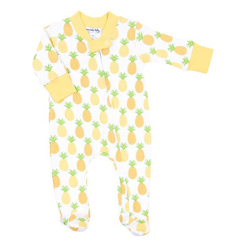 Magnolia Baby Printed Zipper Footie - Pineapple - Let Them Be Little, A Baby & Children's Clothing Boutique