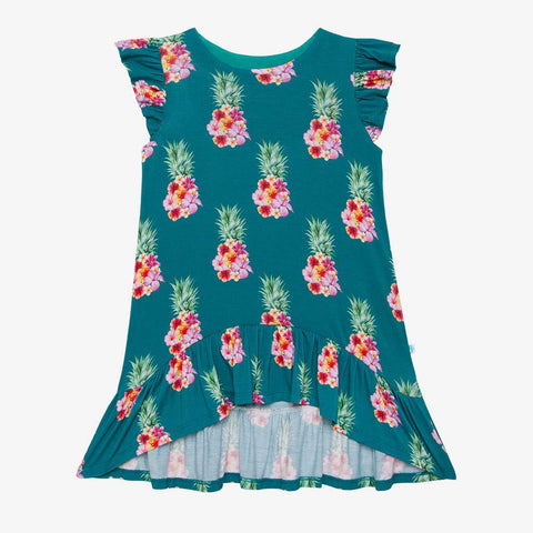 Posh Peanut Ruffled Cap Sleeve Hi Low Dress - Ananans - Let Them Be Little, A Baby & Children's Clothing Boutique