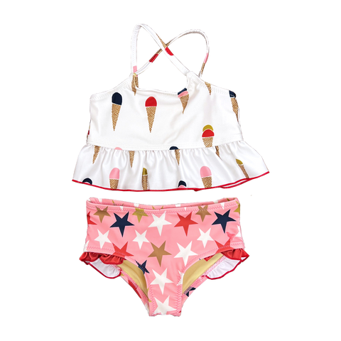 Pink Chicken Joy Tankini - Ice Cream - Let Them Be Little, A Baby & Children's Clothing Boutique