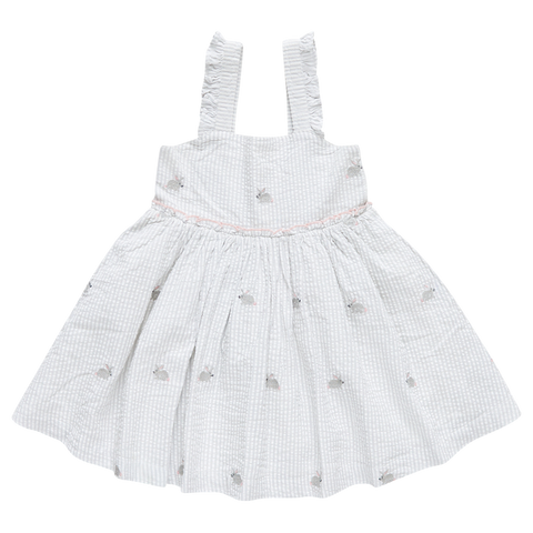 Pink Chicken Sierra Dress - Bunny Embriodery - Let Them Be Little, A Baby & Children's Clothing Boutique