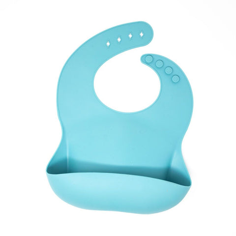 Baby Bar & Co by Three Hearts Silicone Bib - Aquamarine - Let Them Be Little, A Baby & Children's Boutique