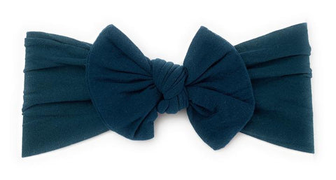 Baby Wisp Nylon Bow -  Deep Teal - Let Them Be Little, A Baby & Children's Boutique