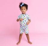 Macaron + Me Short Sleeve with Shorts Toddler PJ Set - Silly Monsters - Let Them Be Little, A Baby & Children's Clothing Boutique
