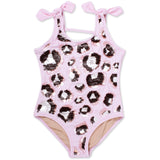 Shade Critters One Piece Magic Flip Sequin Tank Suit - Pink Leopard - Let Them Be Little, A Baby & Children's Clothing Boutique