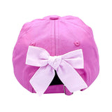 Bits & Bows Baseball Hat Maisie Magenta w/ Light Pink Bow - Ballet Slippers - Let Them Be Little, A Baby & Children's Clothing Boutique