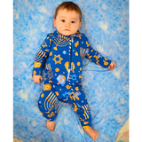 Hanlyn Collective Zip Rompsie w/ Convertible Foot - Let's Gelt Together - Let Them Be Little, A Baby & Children's Clothing Boutique
