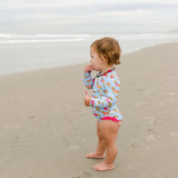 Pink Chicken Baby Arden Swimsuit - Blue Dachshunds - Let Them Be Little, A Baby & Children's Clothing Boutique