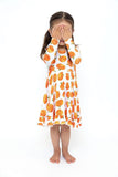 Little Pajama Co. Long Sleeve Dress - Pumpkins - Let Them Be Little, A Baby & Children's Clothing Boutique