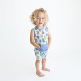 Macaron + Me Tank Shortie Romper - Silly Monsters - Let Them Be Little, A Baby & Children's Clothing Boutique