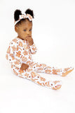 Little Pajama Co. Zip Footed Onesie - Gingerbread Cutouts - Let Them Be Little, A Baby & Children's Clothing Boutique