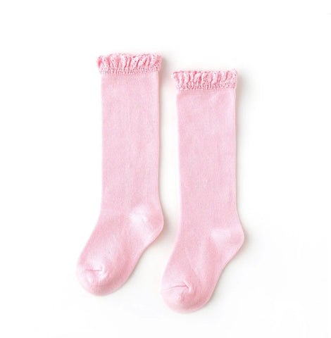 Little Stocking Co. Lace Top Knee Highs - Cotton Candy - Let Them Be Little, A Baby & Children's Clothing Boutique