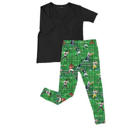 Hanlyn Collective Women's Short Sleeve Jogger Loungie - The Calm Before the Score - Let Them Be Little, A Baby & Children's Clothing Boutique