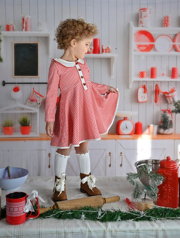 Swoon Baby Proper Picot Petal Dress - 2271 Scarlet Rose Collection - Let Them Be Little, A Baby & Children's Clothing Boutique