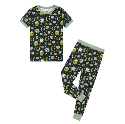 Emerson & Friends Short Sleeve Bamboo PJ Set - Lucky Charm - Let Them Be Little, A Baby & Children's Clothing Boutique