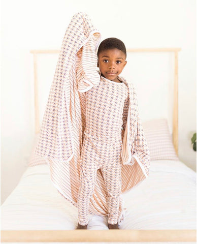 Macaron + Me Long Sleeve Toddler PJ Set - Neutral Rainbows - Let Them Be Little, A Baby & Children's Clothing Boutique