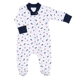 Magnolia Baby Printed Zipper Footie - In Flight - Let Them Be Little, A Baby & Children's Boutique