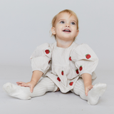 Pink Chicken Bea Bubble - Pumpkin Embroidery - Let Them Be Little, A Baby & Children's Clothing Boutique