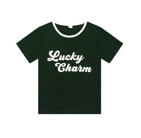 Emerson and Friends Bamboo Terry Ringer Tee - Lucky Charm - Let Them Be Little, A Baby & Children's Clothing Boutique