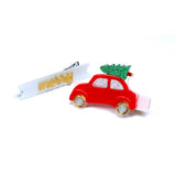 Lilies & Roses Alligator Clip - Merry Christmas Buggie Red - Let Them Be Little, A Baby & Children's Clothing Boutique