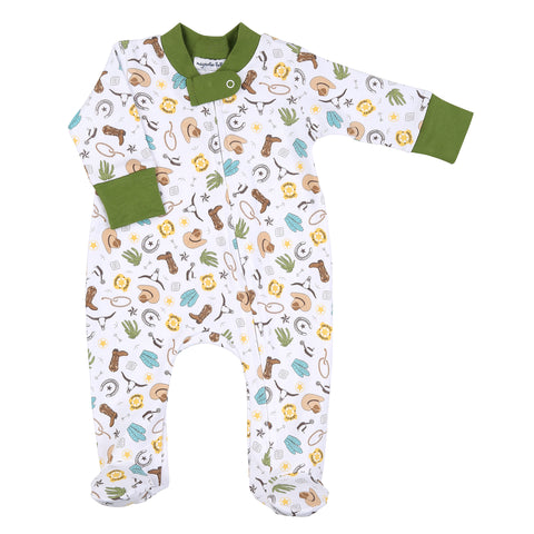 Magnolia Baby Printed Zipper Footie - Howdy Partner! - Let Them Be Little, A Baby & Children's Clothing Boutique