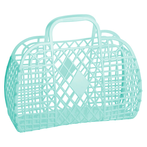 Sun Jellies Retro Basket Large - Mint - Let Them Be Little, A Baby & Children's Boutique