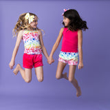 Macaron + Me Plush Shorts - Rainbow Hearts - Let Them Be Little, A Baby & Children's Clothing Boutique