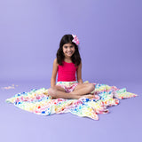 Macaron + Me Plush Blanket - Rainbow Hearts - Let Them Be Little, A Baby & Children's Clothing Boutique